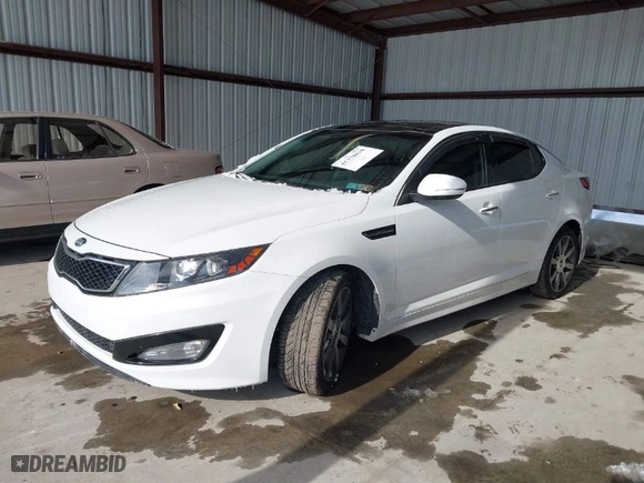 2013 Kia Optima SX with VIN 5XXGR4A66DG126012, listed as a IAAI auction lot 41378810 with 110,956 mi miles. Bid and sale history available at carsss.com. Image 2.