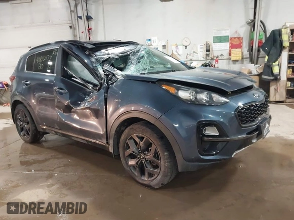 2020 Kia Sportage S with VIN KNDP6CAC1L7689940, listed as a IAAI auction lot 41816073 with 63,878 mi miles. Bid and sale history available at carsss.com. Image 1.