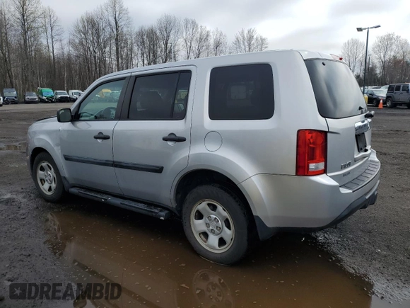 2014 Honda Pilot LX with VIN 5FNYF4H24EB011297, listed as a Copart auction lot 53833845 with 101,884 mi miles and Salvage Title. Bid and sale history available at DreamBid. Image 2.