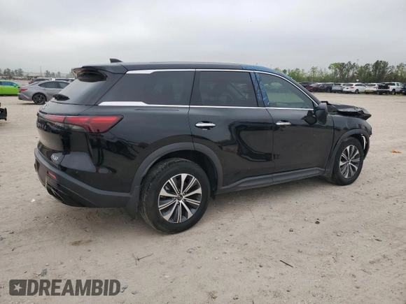 2024 Infiniti QX60 Pure with VIN 5N1DL1ES4RC340221, listed as a Copart auction lot 50804655 with 7,429 mi miles and Salvage title. Bid and sale history available at DreamBid. Image 3.