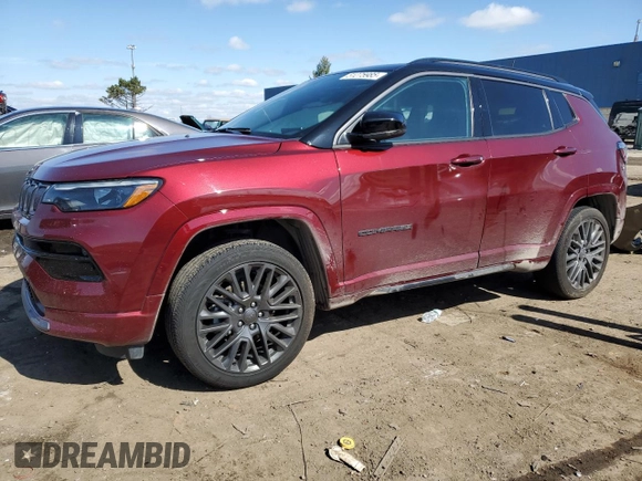 2022 Jeep Compass High Altitude with VIN 3C4NJDCB4NT170542, listed as a Copart auction lot 51275985 with 39,746 mi miles and Salvage Title. Bid and sale history available at DreamBid. Image 1.