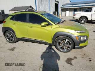 2019 Hyundai Kona Ultimate with VIN KM8K5CA56KU237041, listed as a Copart auction lot 45954795 with 0 mi miles and Salvage Title. Bid and sale history available at carsss.com. Image 4.