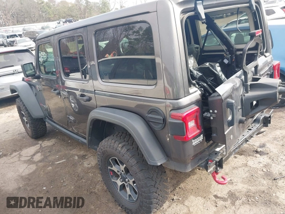 2020 Jeep Wrangler Unlimited Rubicon z VIN 1C4HJXFN8LW176002, wystawiony jako IAAI lot #41662158 z przebiegiem 55 924 mil mil oraz . Historia ofert i sprzedaży dostępna na DreamBid. Obrazek 3.