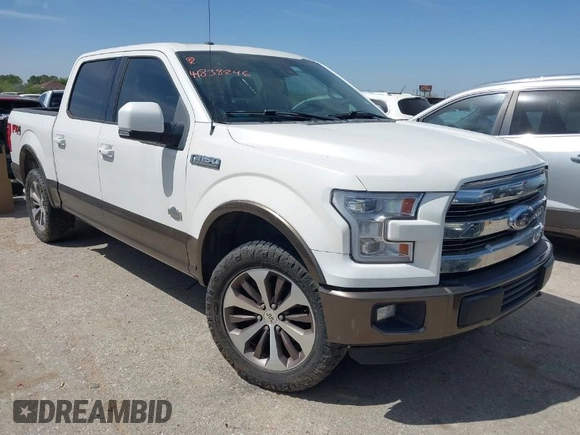 2015 Ford F-150 XLT with VIN 1FTEW1EFXFFB69911, listed as a IAAI auction lot 41838246 with 122,566 mi miles. Bid and sale history available at carsss.com. Image 1.