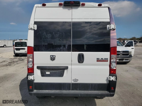 2020 Ram ProMaster Cargo Van with VIN 3C6TRVBG5LE106408, listed as a Copart auction lot 75906594 with 39,607 mi miles and Salvage Title. Bid and sale history available at carsss.com. Image 6.