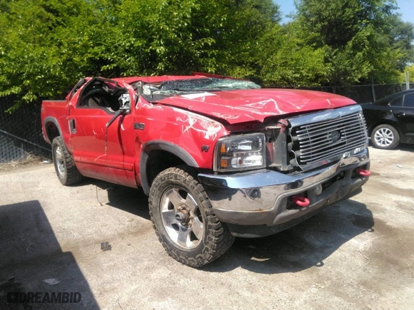 2002 Ford Super Duty F-250 XL with VIN 1FTNX21L02ED61191, listed as a IAAI auction lot 40279752 with 1 mi miles. Bid and sale history available at carsss.com. Image 1.
