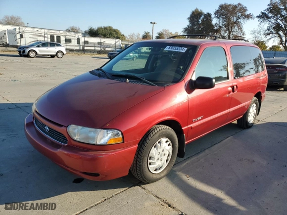 1999 Nissan Quest GXE with VIN 4N2XN11T9XD842740, listed as a Copart auction lot 83055234 with 250,577 mi miles and Clean Title. Bid and sale history available at carsss.com. Image 1.