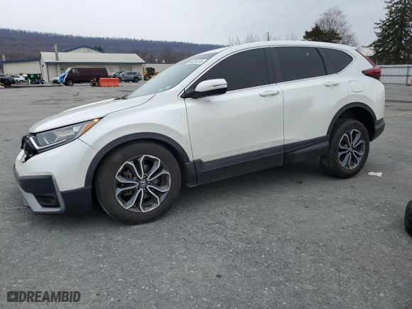 2021 Honda CR-V EX-L with VIN 2HKRW2H85MH677985, listed as a Copart auction lot 46874235 with 56,267 mi miles and Salvage Title. Bid and sale history available at carsss.com. Image 1.