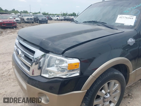 2014 Ford Expedition King Ranch with VIN 1FMJU1J52EEF62528, listed as a IAAI auction lot 42776269 with 209,213 mi miles and . Bid and sale history available at DreamBid. Image 6.