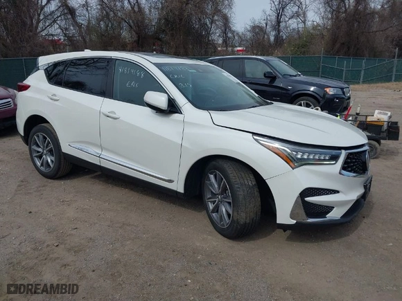 2019 Acura RDX w/Technology Pkg with VIN 5J8TC1H52KL011482, listed as a IAAI auction lot 41814188 with 43,499 mi miles. Bid and sale history available at carsss.com. Image 1.