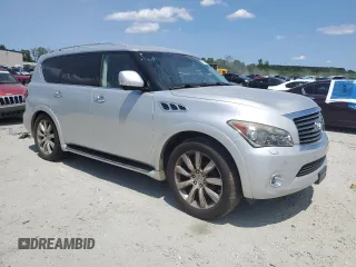 2013 Infiniti QX56 with VIN JN8AZ2NEXD9060240, listed as a Copart auction lot 61932725 with 165,327 mi miles and Clean title. Bid and sale history available at DreamBid. Image 4.