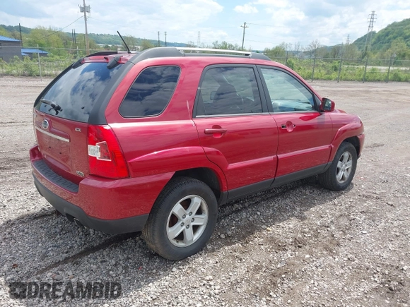 2009 Kia Sportage LX with VIN KNDJE723597634012, listed as a IAAI auction lot 42188447 with 205,040 mi miles. Bid and sale history available at carsss.com. Image 4.