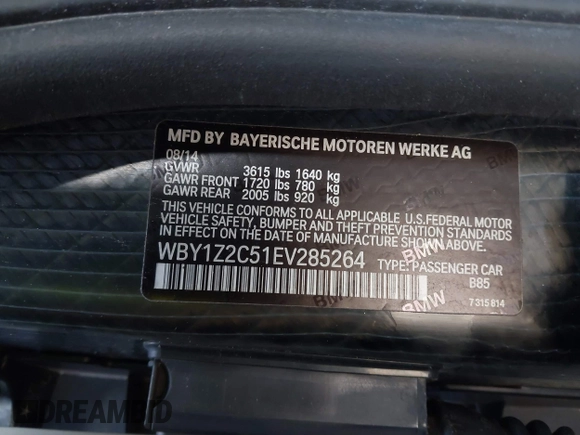 2014 BMW i3 с VIN WBY1Z2C51EV285264, выставлен на аукционе IAAI как лот 41514729 с пробегом 99 442 миль миль и . История ставок и продаж доступна на DreamBid. Изображение 9.