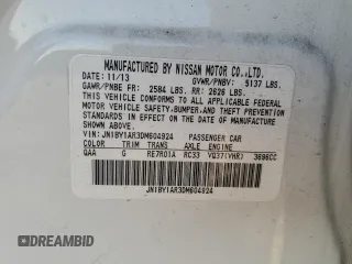2013 Infiniti M37 with VIN JN1BY1AR3DM604924, listed as a Copart auction lot 82312264 with 110,159 mi miles and Salvage Title. Bid and sale history available at carsss.com. Image 13.
