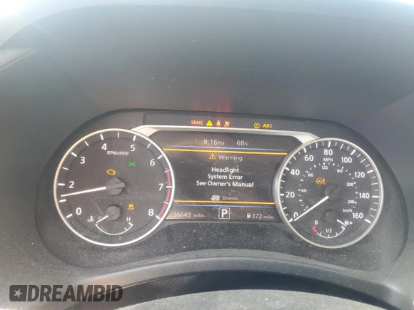 2022 Nissan Sentra SR z VIN 3N1AB8DV1NY206737, wystawiony jako Copart lot #54968695 z przebiegiem 36 649 mil mil oraz Szkoda całkowita • Salvage title. Historia ofert i sprzedaży dostępna na DreamBid. Obrazek 9.