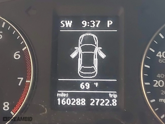 2012 Volkswagen Passat SE with VIN 1VWBH7A31CC015450, listed as a IAAI auction lot 41763605 with 160,288 mi miles. Bid and sale history available at carsss.com. Image 16.