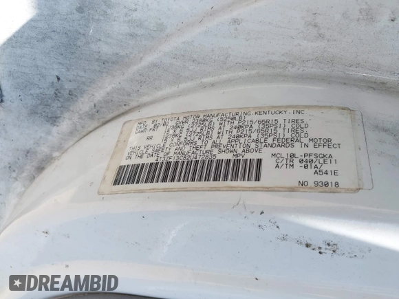 2002 Toyota Sienna LE с VIN 4T3ZF13C82U472835, выставлен на аукционе IAAI как лот 42365136 с пробегом 293 372 миль миль и . История ставок и продаж доступна на DreamBid. Изображение 9.