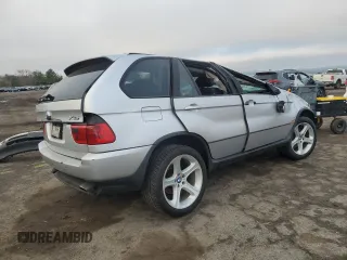 2002 BMW X5 3.0i with VIN 5UXFA53532LV73177, listed as a Copart auction lot 49886715 with 273,844 mi miles and Salvage Title. Bid and sale history available at carsss.com. Image 3.
