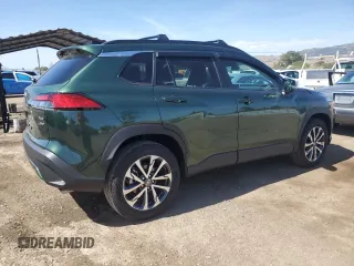2025 Toyota Corolla Cross XLE with VIN 7MUDAABG2SV124680, listed as a Copart auction lot 57468355 with 2,180 mi miles and Salvage title. Bid and sale history available at DreamBid. Image 3.