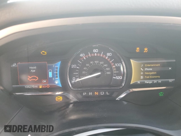 2017 Lincoln MKZ Hybrid Select with VIN 3LN6L5LU8HR647802, listed as a Copart auction lot 50309685 with 105,276 mi miles and Salvage title. Bid and sale history available at DreamBid. Image 9.