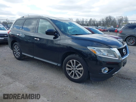 2015 Nissan Pathfinder SV with VIN 5N1AR2MN2FC677985, listed as a IAAI auction lot 41879156 with 114,339 mi miles and . Bid and sale history available at DreamBid. Image 1.