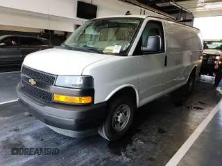 2021 Chevrolet Express Cargo with VIN 1GCWGAFP7M1312641, listed as a IAAI auction lot 42672824 with 78,836 mi miles and . Bid and sale history available at DreamBid. Image 3.