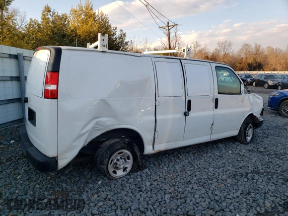2022 Chevrolet Express Cargo with VIN 1GCWGAFP5N1185244, listed as a Copart auction lot 86700134 with Not provided miles and Salvage title. Bid and sale history available at DreamBid. Image 3.