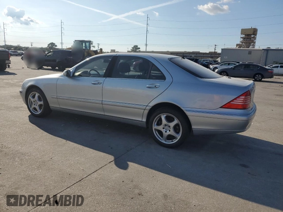 2005 Mercedes-Benz S-Class 5.0L with VIN WDBNG75J05A445852, listed as a Copart auction lot 74355324 with 0 mi miles and Clean Title. Bid and sale history available at carsss.com. Image 2.