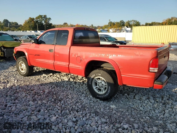 1999 Dodge Dakota SLT with VIN 1B7GG22Y0XS159737, listed as a Copart auction lot 76625814 with 144,332 mi miles and Salvage Title. Bid and sale history available at DreamBid. Image 2.