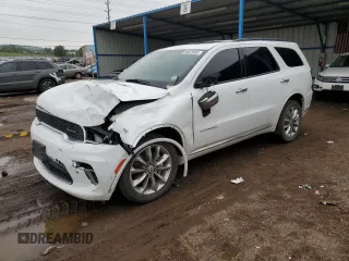 2023 Dodge Durango Citadel with VIN 1C4RDJEGXPC550337, listed as a Copart auction lot 59873405 with 37,296 mi miles and Salvage title. Bid and sale history available at DreamBid. Image 1.