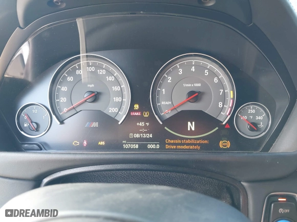 2015 BMW M4 with VIN WBS3R9C57FK334921, listed as a IAAI auction lot 41869773 with 107,058 mi miles. Bid and sale history available at carsss.com. Image 7.