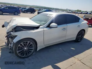 2014 Infiniti Q50 Premium with VIN JN1BV7AP5EM684822, listed as a Copart auction lot 53028845 with 0 mi miles and Salvage Title. Bid and sale history available at carsss.com. Image 1.