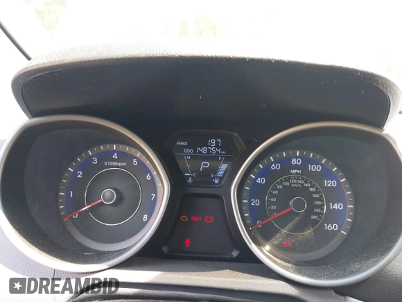 2012 Hyundai Elantra GLS z VIN KMHDH4AE7CU369345, wystawiony jako IAAI lot #42432765 z przebiegiem 148 754 mil mil oraz . Historia ofert i sprzedaży dostępna na DreamBid. Obrazek 7.