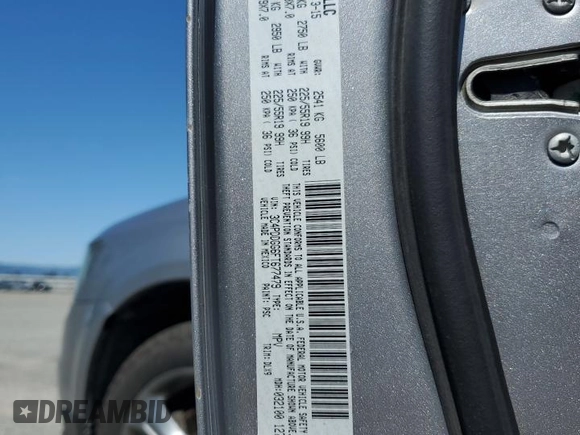 2015 Dodge Journey Crossroad с VIN 3C4PDDGG6FT677479, выставлен на аукционе Copart как лот 59358105 с пробегом 175 721 миль миль и Чистый • Clean title. История ставок и продаж доступна на DreamBid. Изображение 13.