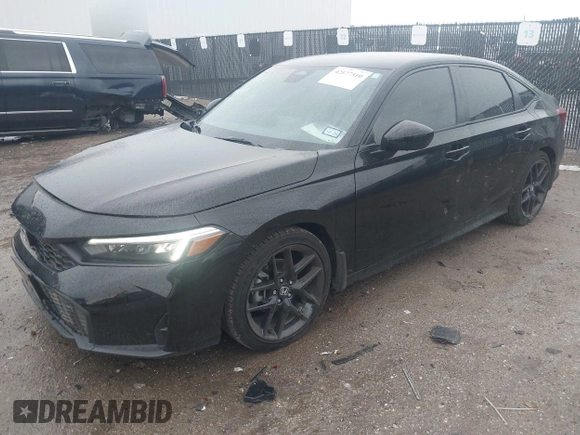 2025 Honda Civic Sport with VIN 2HGFE2F54SH538937, listed as a IAAI auction lot 42177510 with 5,182 mi miles and . Bid and sale history available at DreamBid. Image 2.