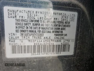 2014 Nissan Sentra SV z VIN 3N1AB7AP8EY232803, wystawiony jako Copart lot #58715765 z przebiegiem 163 653 mil mil oraz Czysty tytuł • Clean title. Historia ofert i sprzedaży dostępna na DreamBid. Obrazek 12.