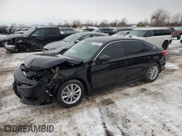 2024 Honda Civic Sedan EX with VIN 2HGFE2F32RH117663, listed as a Copart auction lot 86250814 with 12,043 mi miles and Salvage Title. Bid and sale history available at carsss.com. Image 1.