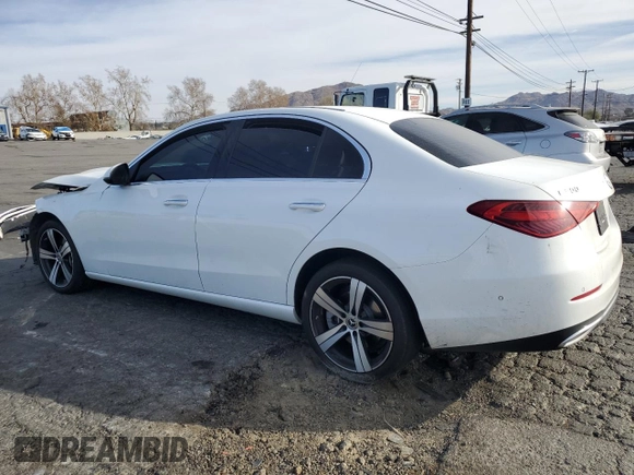 2023 Mercedes-Benz C 300 with VIN W1KAF4GBXPR137492, listed as a Copart auction lot 41928945 with 15,960 mi miles and Salvage title. Bid and sale history available at DreamBid. Image 2.