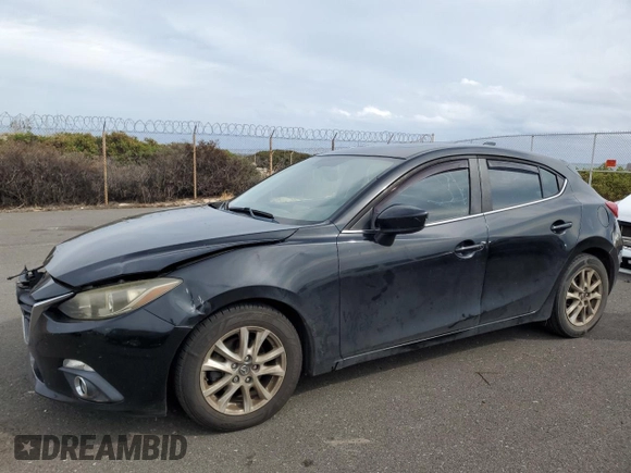 2014 Mazda 3 i Grand Touring with VIN JM1BM1M7XE1120268, listed as a Copart auction lot 43279765 with 93,075 mi miles and Salvage Title. Bid and sale history available at DreamBid. Image 1.