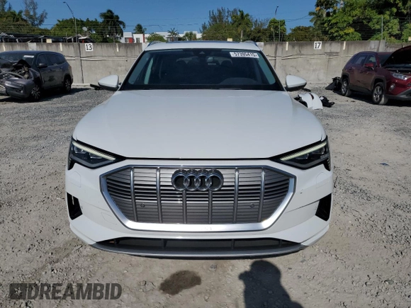 2022 Audi e-tron Premium z VIN WA1AAAGE0NB023860, wystawiony jako Copart lot #57395415 z przebiegiem 52 335 mil mil oraz Nie do naprawy. Historia ofert i sprzedaży dostępna na DreamBid. Obrazek 5.