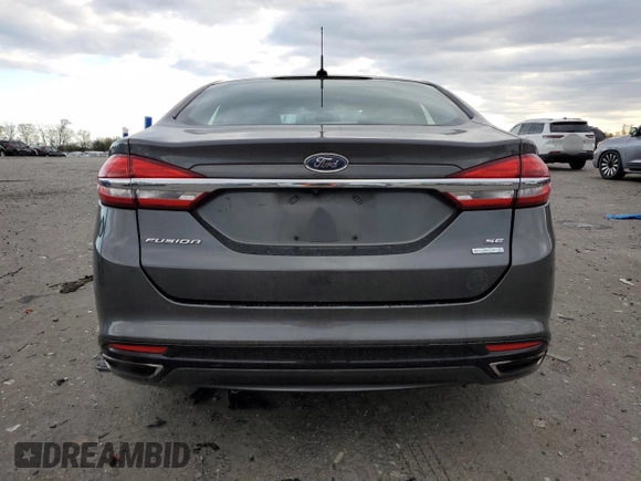 2017 Ford Fusion SE with VIN 3FA6P0H98HR120168, listed as a Copart auction lot 51760235 with 124,791 mi miles and Salvage Title. Bid and sale history available at DreamBid. Image 6.