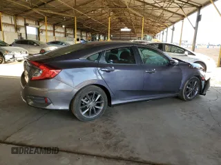 2020 Honda Civic Sedan EX with VIN 19XFC1F37LE205125, listed as a Copart auction lot 54004475 with 64,031 mi miles and Salvage Title. Bid and sale history available at carsss.com. Image 3.