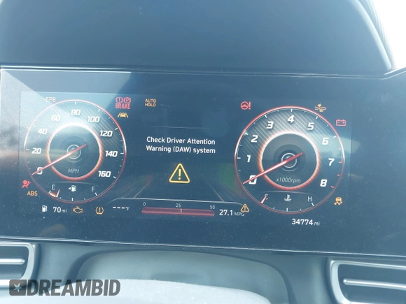 2023 Hyundai Elantra SEL with VIN 5NPLS4AG7PH106792, listed as a IAAI auction lot 41672413 with 34,774 mi miles and . Bid and sale history available at DreamBid. Image 7.