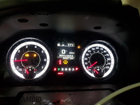 2022 Ram 1500 Tradesman with VIN 1C6RR7FG3NS183990, listed as a Copart auction lot 56176945 with 90,927 mi miles and Salvage title. Bid and sale history available at DreamBid. Image 9.
