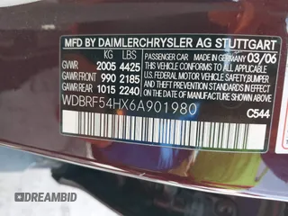2006 Mercedes-Benz C 280 Luxury с VIN WDBRF54HX6A901980, выставлен на аукционе IAAI как лот 41437202 с пробегом Не указан миль и . История ставок и продаж доступна на DreamBid. Изображение 9.