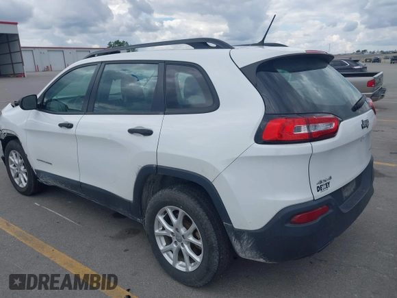 2015 Jeep Cherokee Sport z VIN 1C4PJMAB6FW773872, wystawiony jako IAAI lot #42376516 z przebiegiem 135 209 mil mil oraz . Historia ofert i sprzedaży dostępna na DreamBid. Obrazek 3.