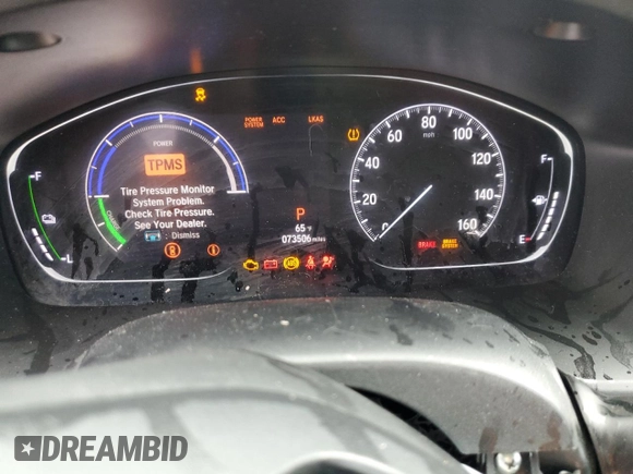 2021 Honda Insight EX with VIN 19XZE4F5XME010454, listed as a Copart auction lot 50452055 with 73,506 mi miles and Salvage Title. Bid and sale history available at carsss.com. Image 9.