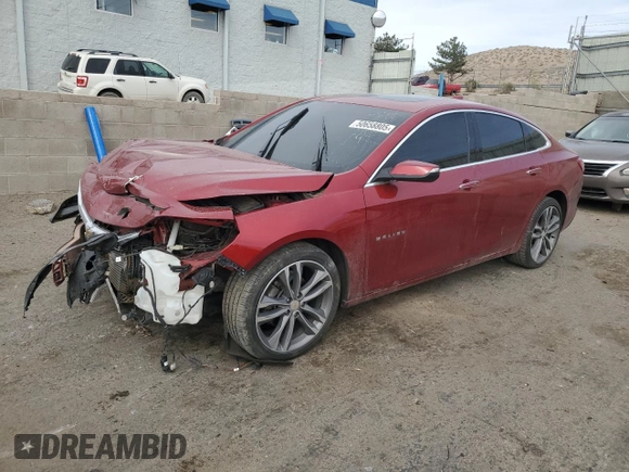 2022 Chevrolet Malibu Premier with VIN 1G1ZE5SXXNF117517, listed as a Copart auction lot 50658805 with 45,676 mi miles and Salvage Title. Bid and sale history available at DreamBid. Image 1.
