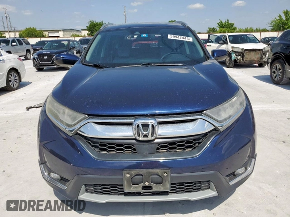 2018 Honda CR-V Touring with VIN 7FARW1H91JE026094, listed as a Copart auction lot 59942445 with 150,329 mi miles and Salvage title. Bid and sale history available at DreamBid. Image 5.