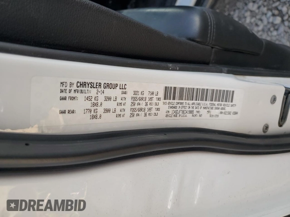 2014 Dodge Durango Special Service with VIN 1C4SDJFT8EC419885, listed as a Copart auction lot 85954284 with 195,797 mi miles and Clean title. Bid and sale history available at DreamBid. Image 13.